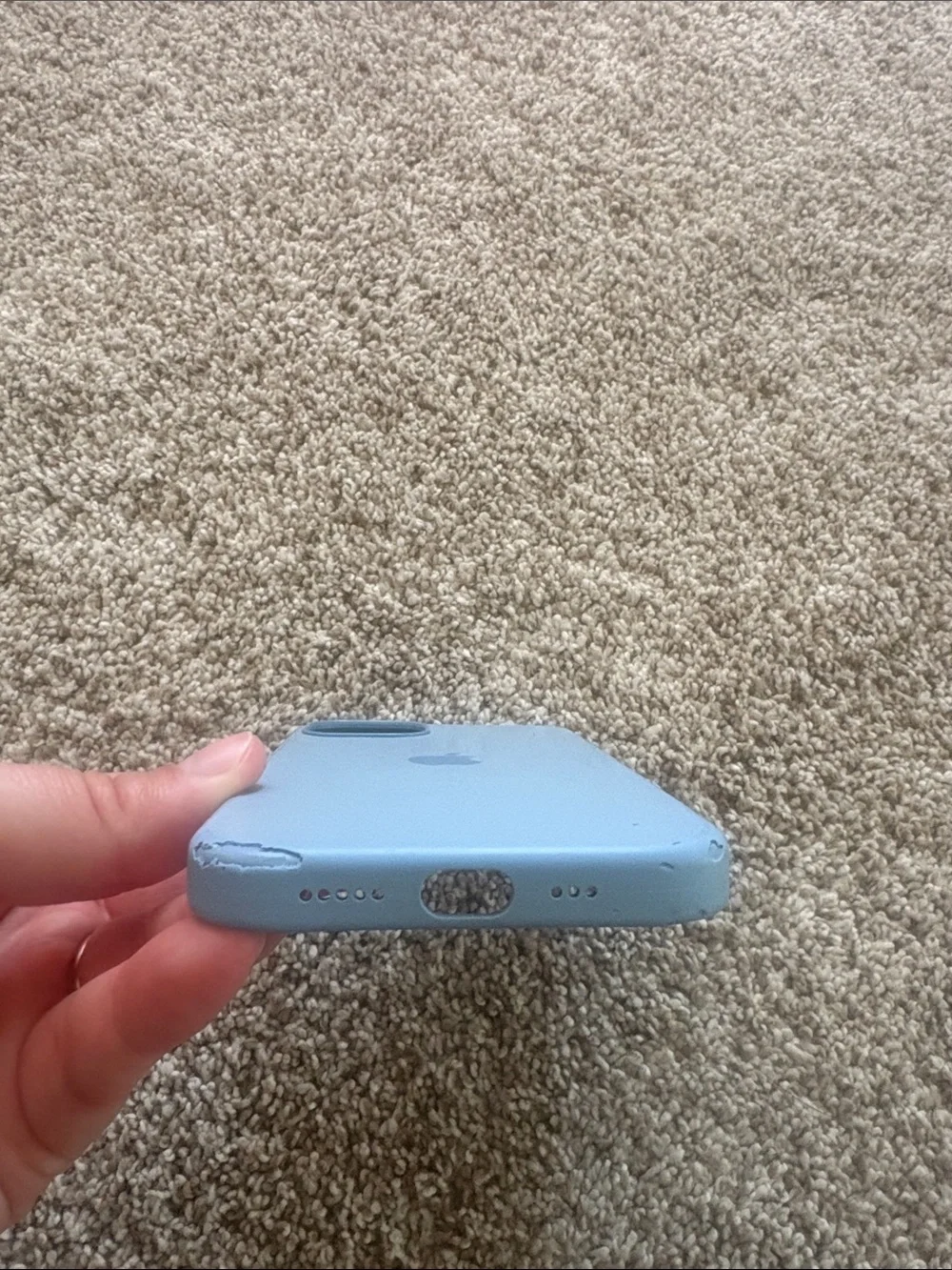Apple iPhone 15 or 13 Blue Silicone Case with MagSafe